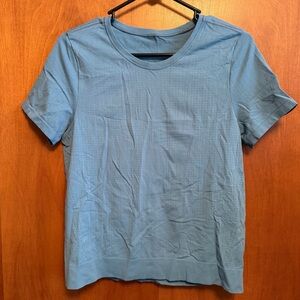 Athleta Blue Short Sleeve Shirt Medium